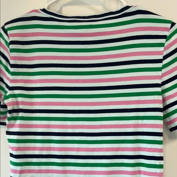 J. Crew Perfect Fit Colorful Striped Short Sleeve Cotton Shirt - Size Small - Picture 9 of 10